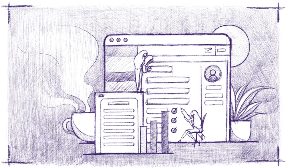 Destin.ai illustration sketch detail