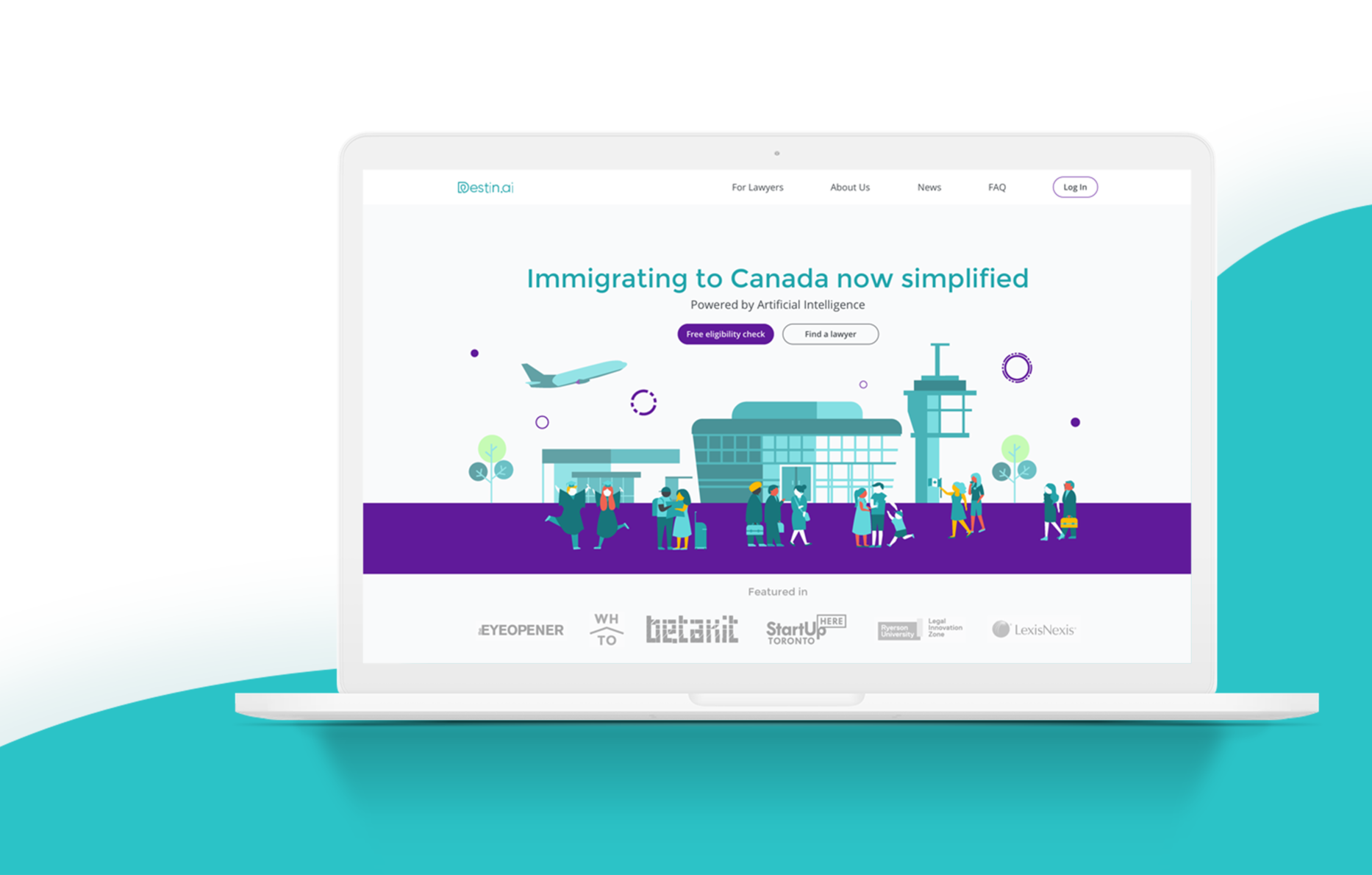 Destin.ai brand illustration screenshot